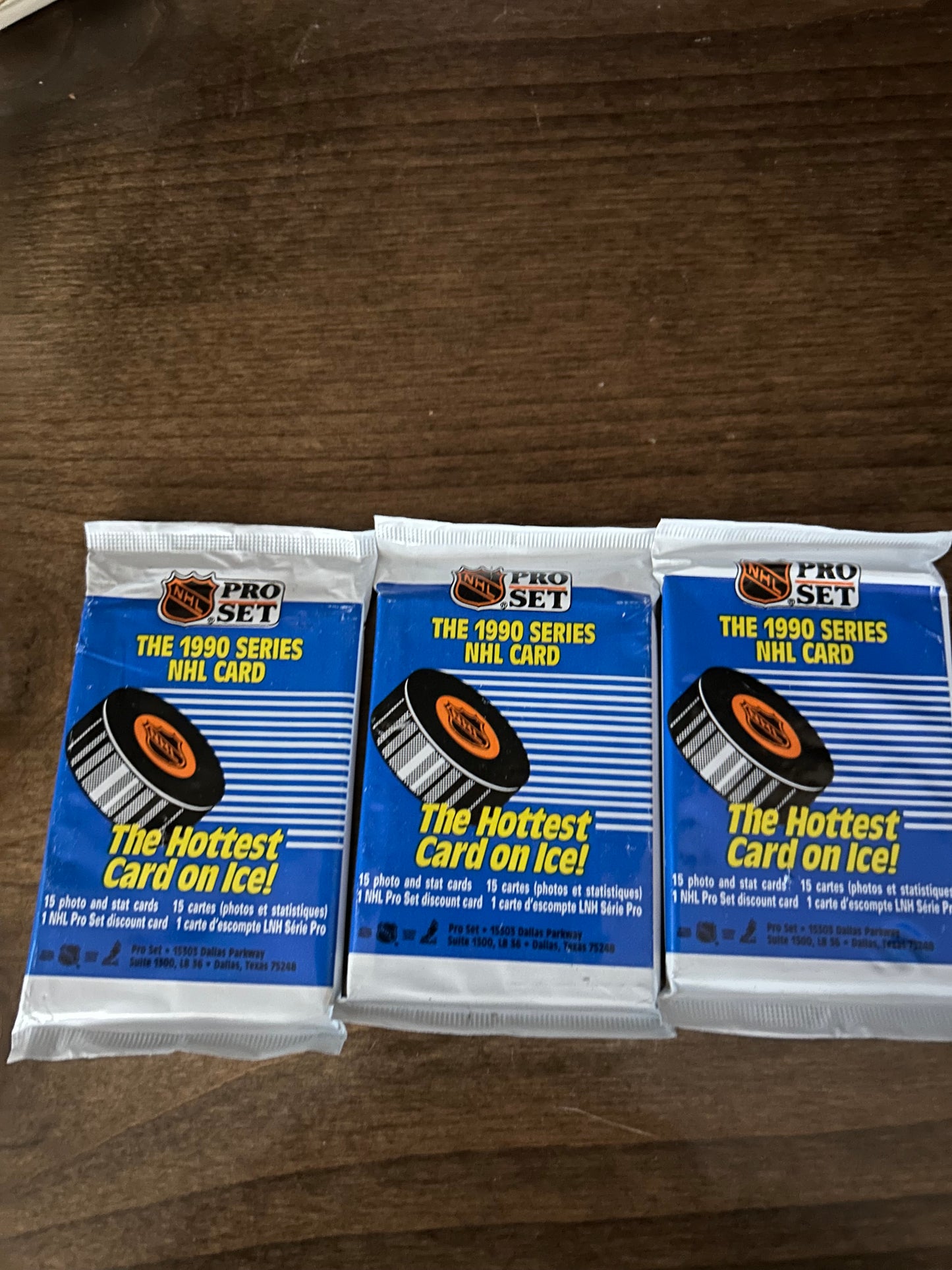 1990 Pro Set Hockey 3 Pack Lot.