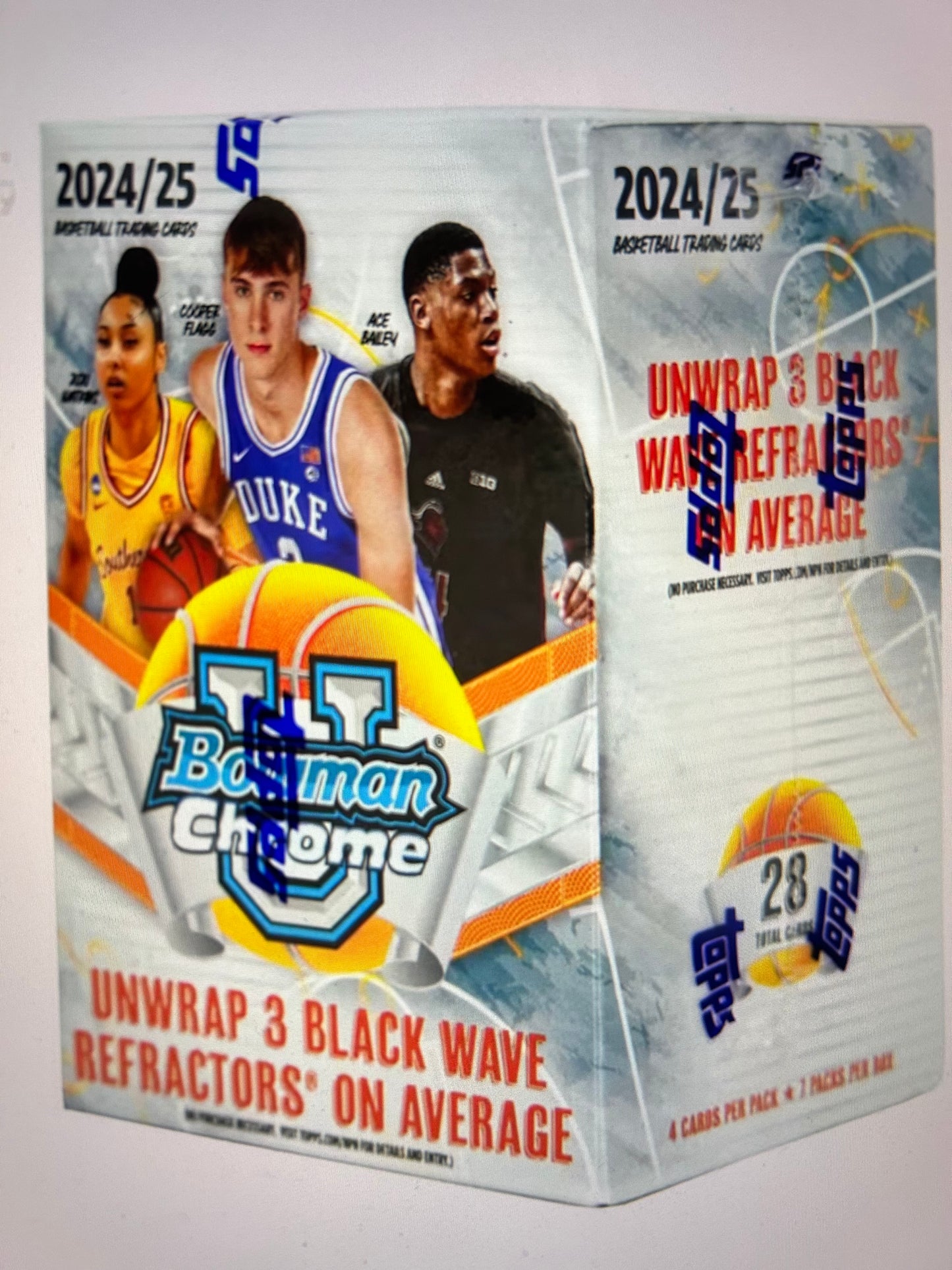 2024/25 Bowman University Chrome Basketball 7-Pack Blaster Box