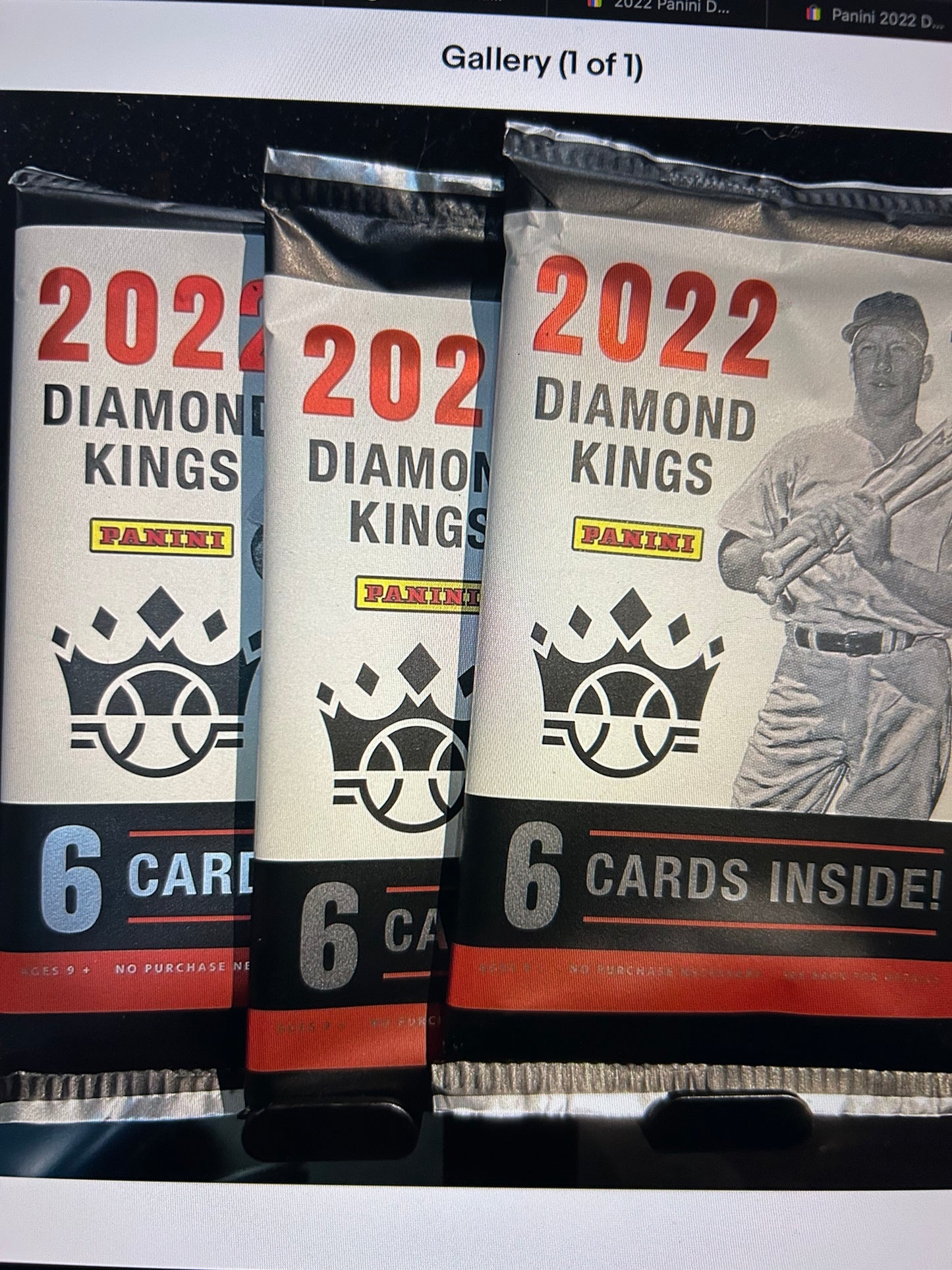 2022 Panini Diamond Kings Baseball Blaster 3 Pack Lot. ( 3 Pack Lot )