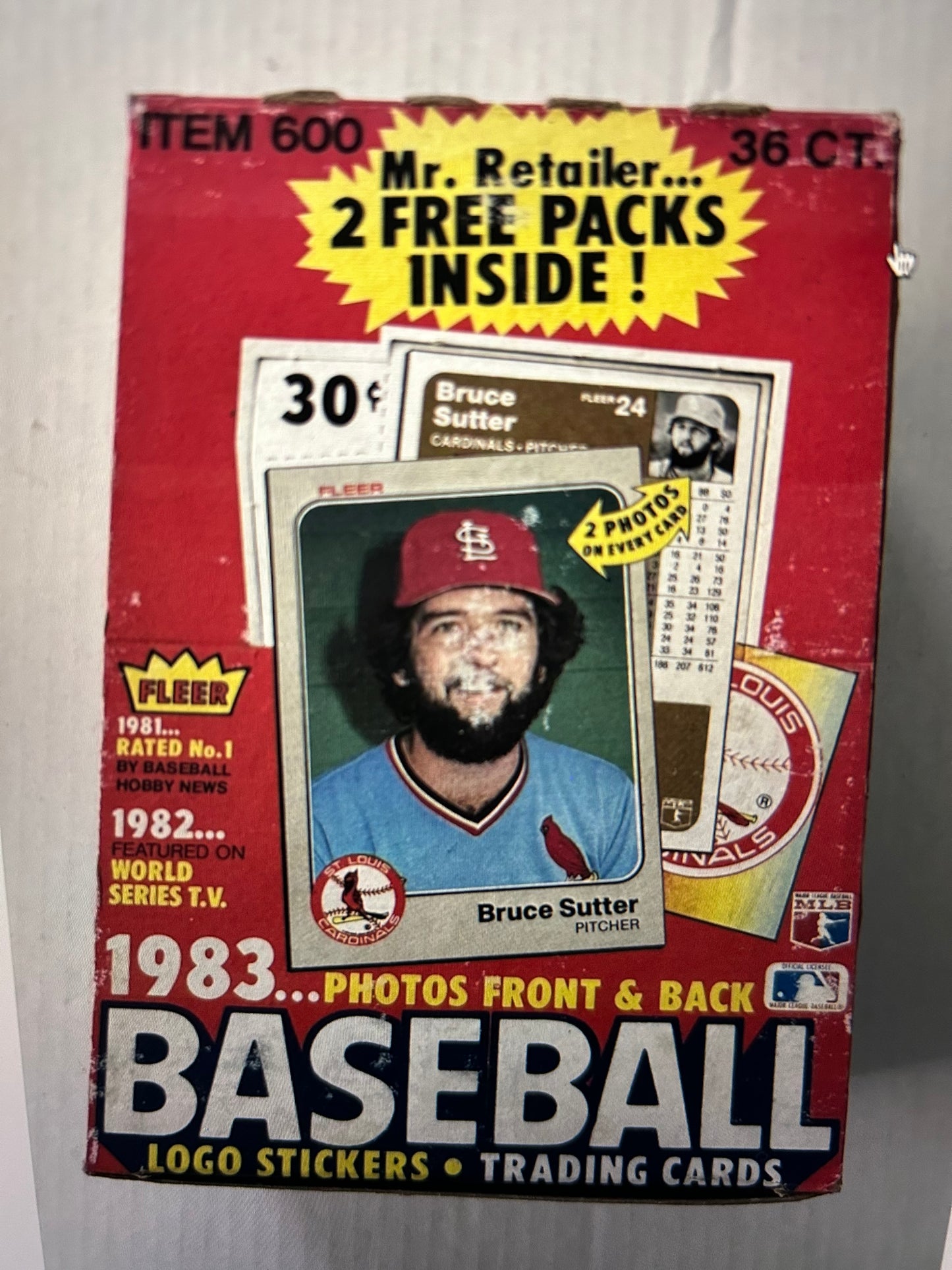 1983 Fleer Baseball Retail Box Tony Gwynn Ryne Sandberg Wade Boggs RC