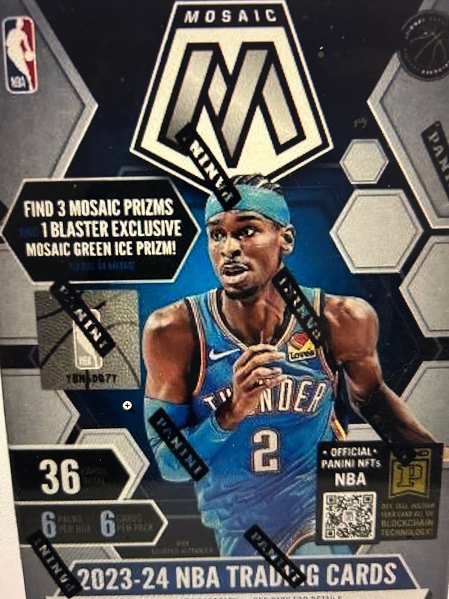 2023/24 Panini Mosaic Basketball Hobby Blaster Box Mosaic Green Ice Parallel