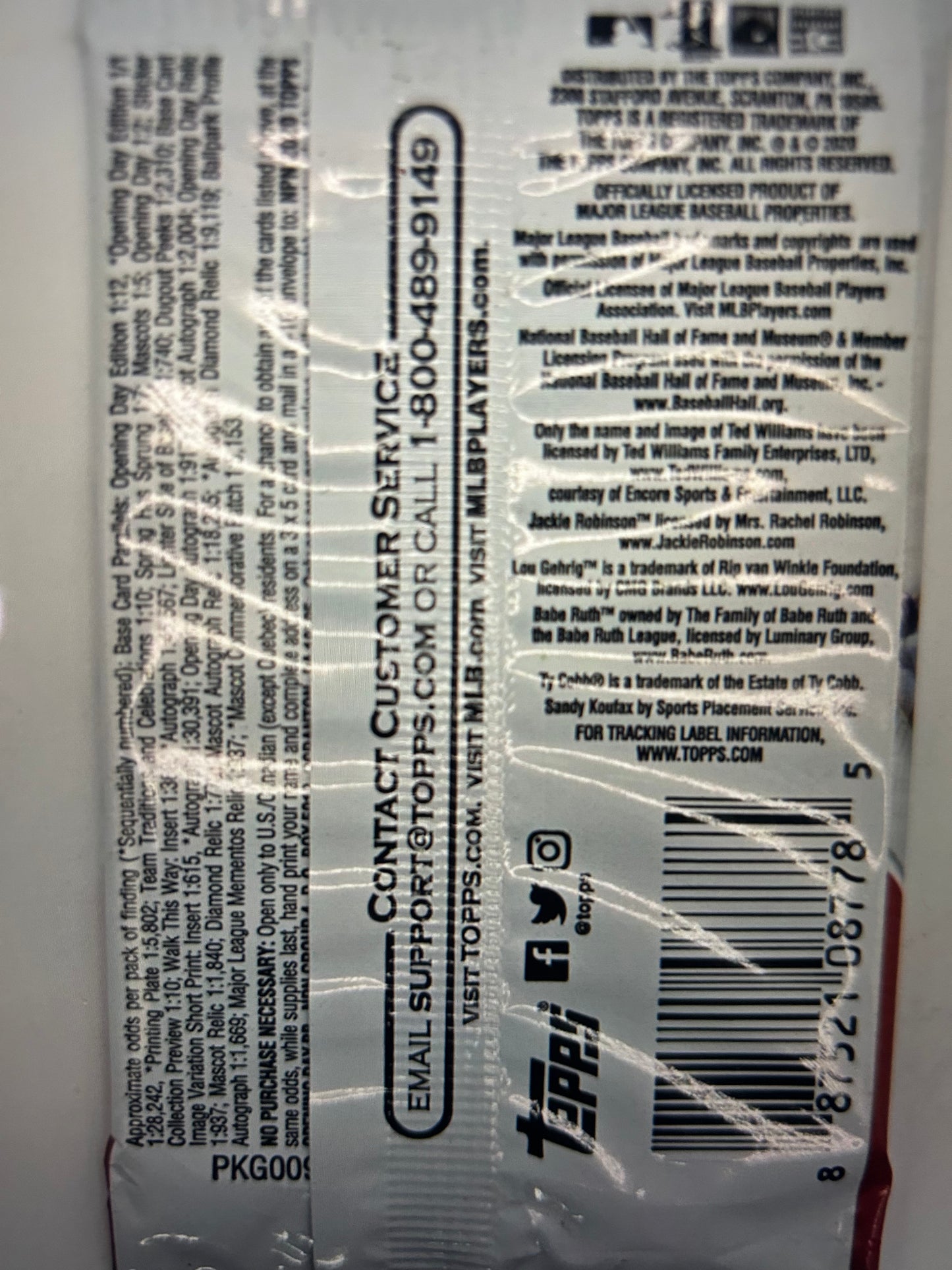 2020 Topps Opening Day Hobby Pack. 1 Pack Lot