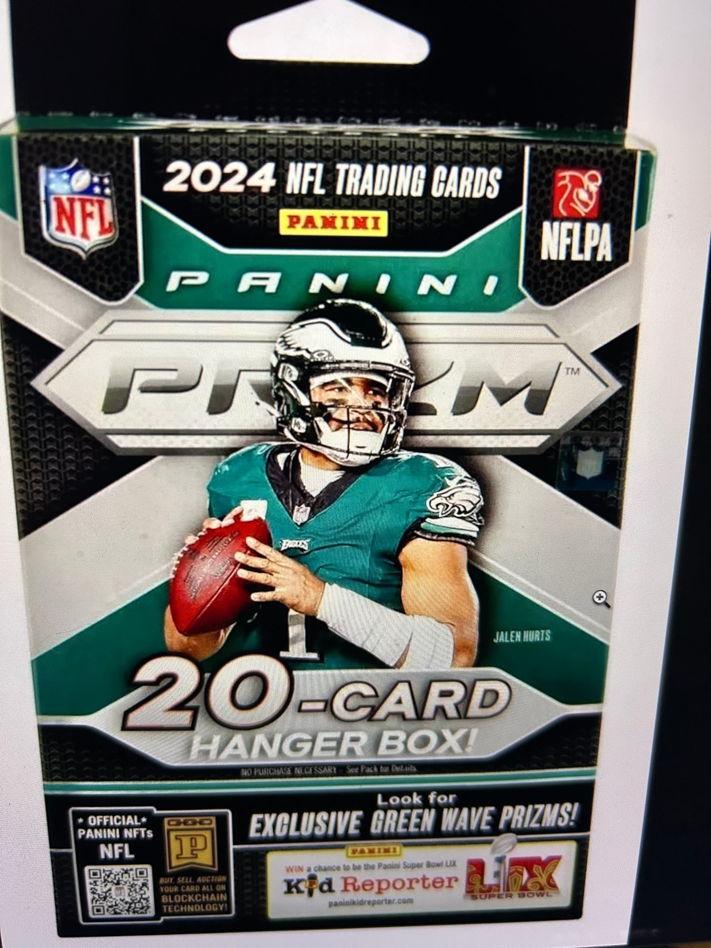 2024 Panini Prizm Football Hanger Box. Exclusive Green Wave Prizms!