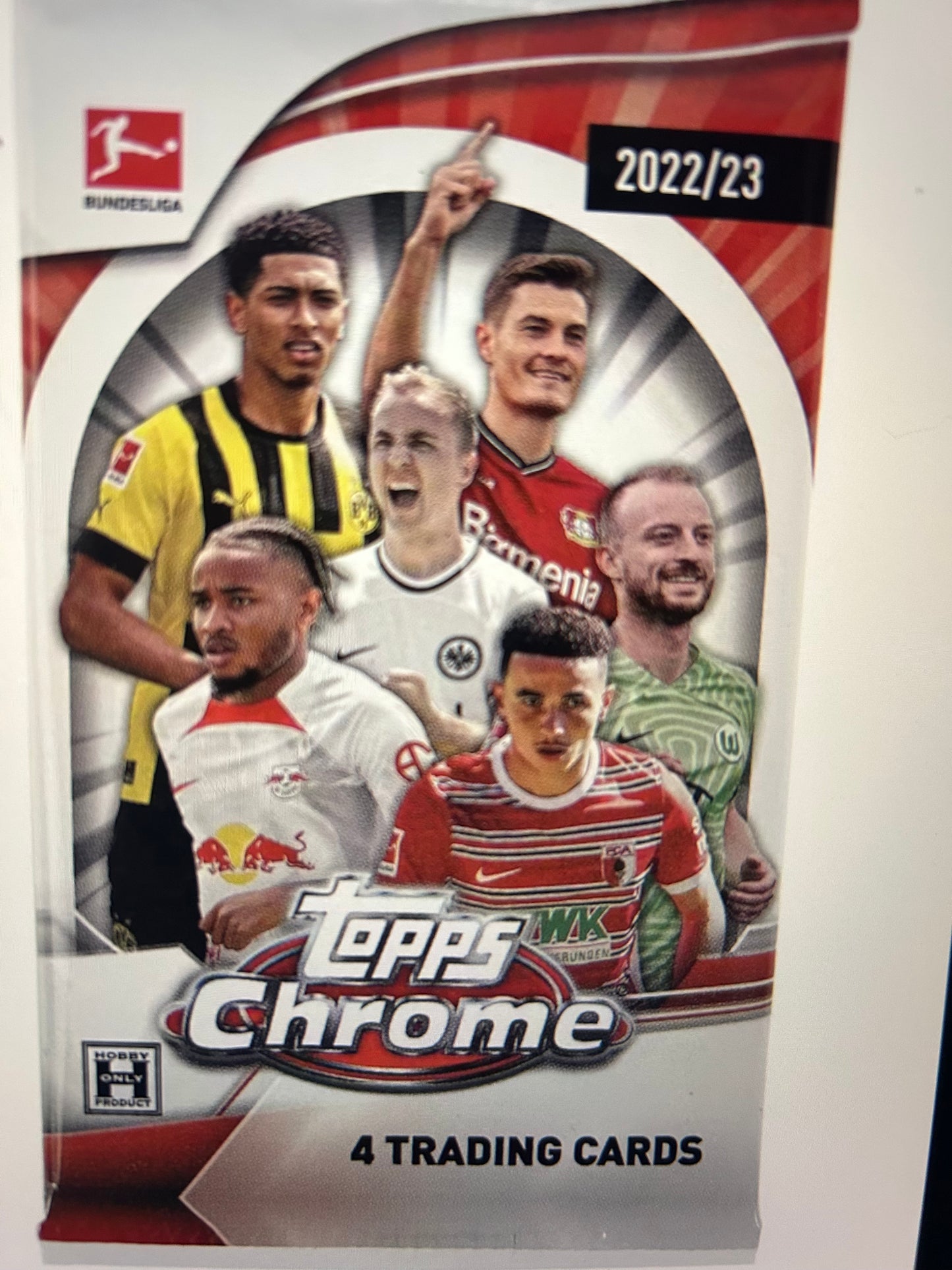 2022/23 Topps Chrome Bundesliga Soccer Hobby Pack. (4 Pack Lot)