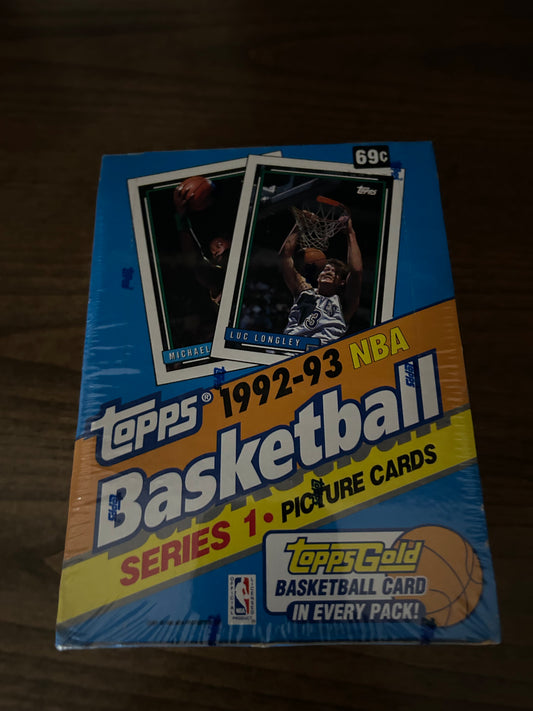 1992-93 Topps Basketball Series 1 Hobby Box