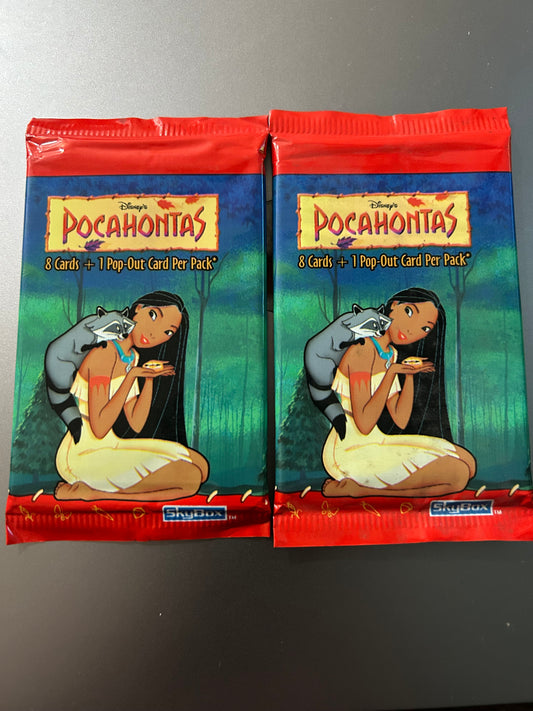 1995 Skybox Pocahontas Hobby Pack. ( 2 Pack Lot)