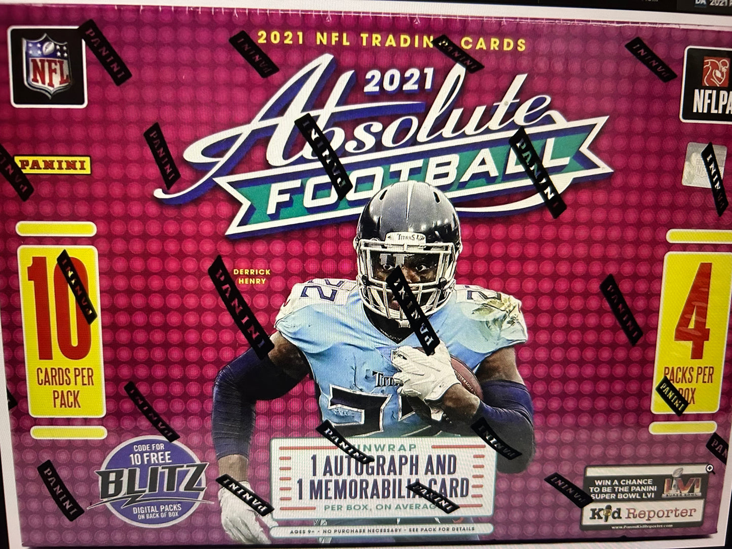 2021 Panini Absolute Football Mega Box (Red Parallels!) (KABOOM!)