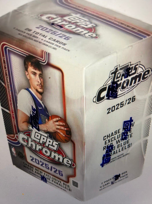 2025/26 Topps Chrome Basketball 7-Pack Blaster Box