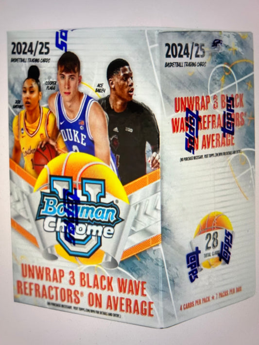 2024/25 Bowman University Chrome Basketball 7-Pack Blaster Box