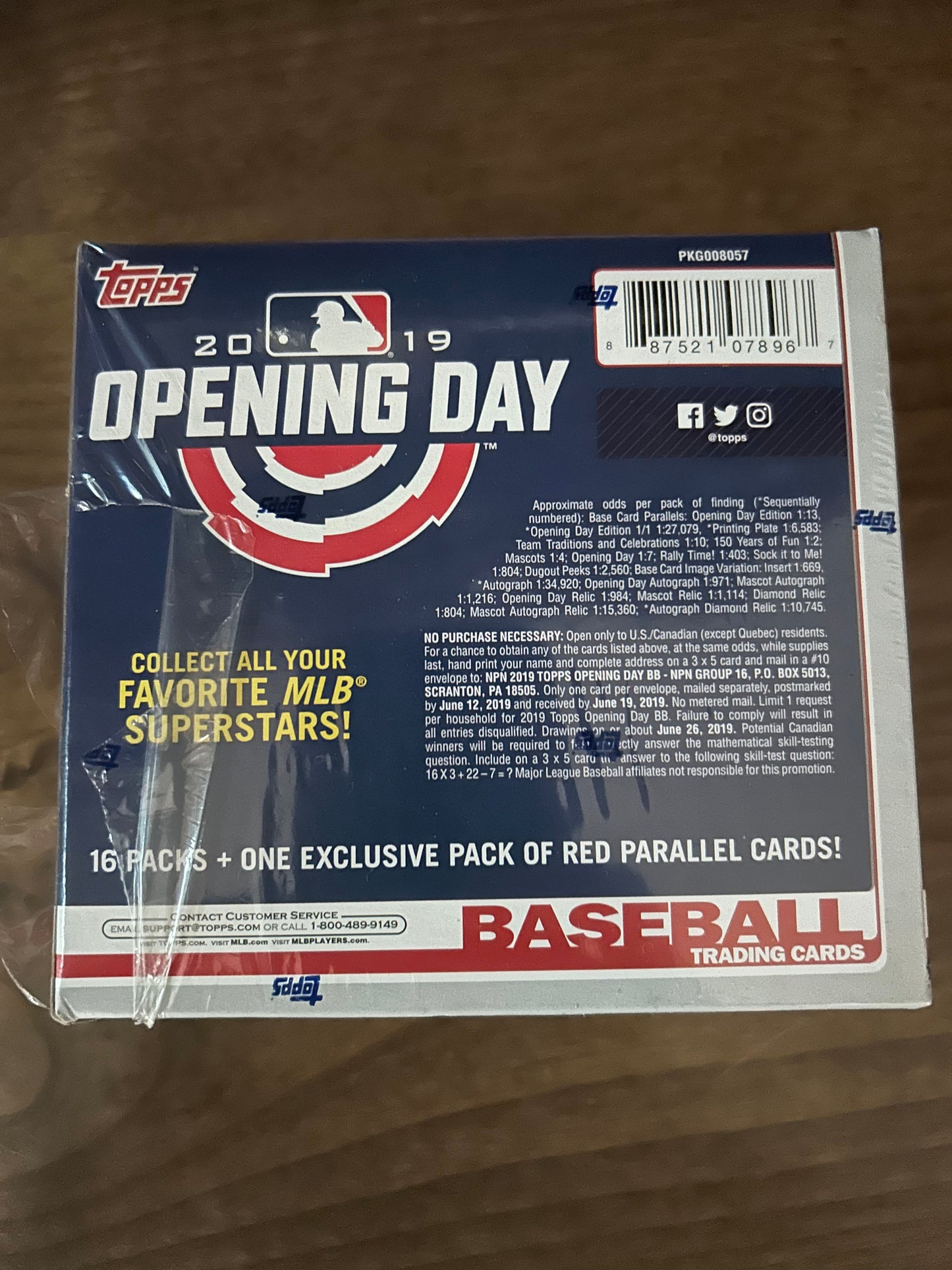 2019 Topps baseball opening day mega box