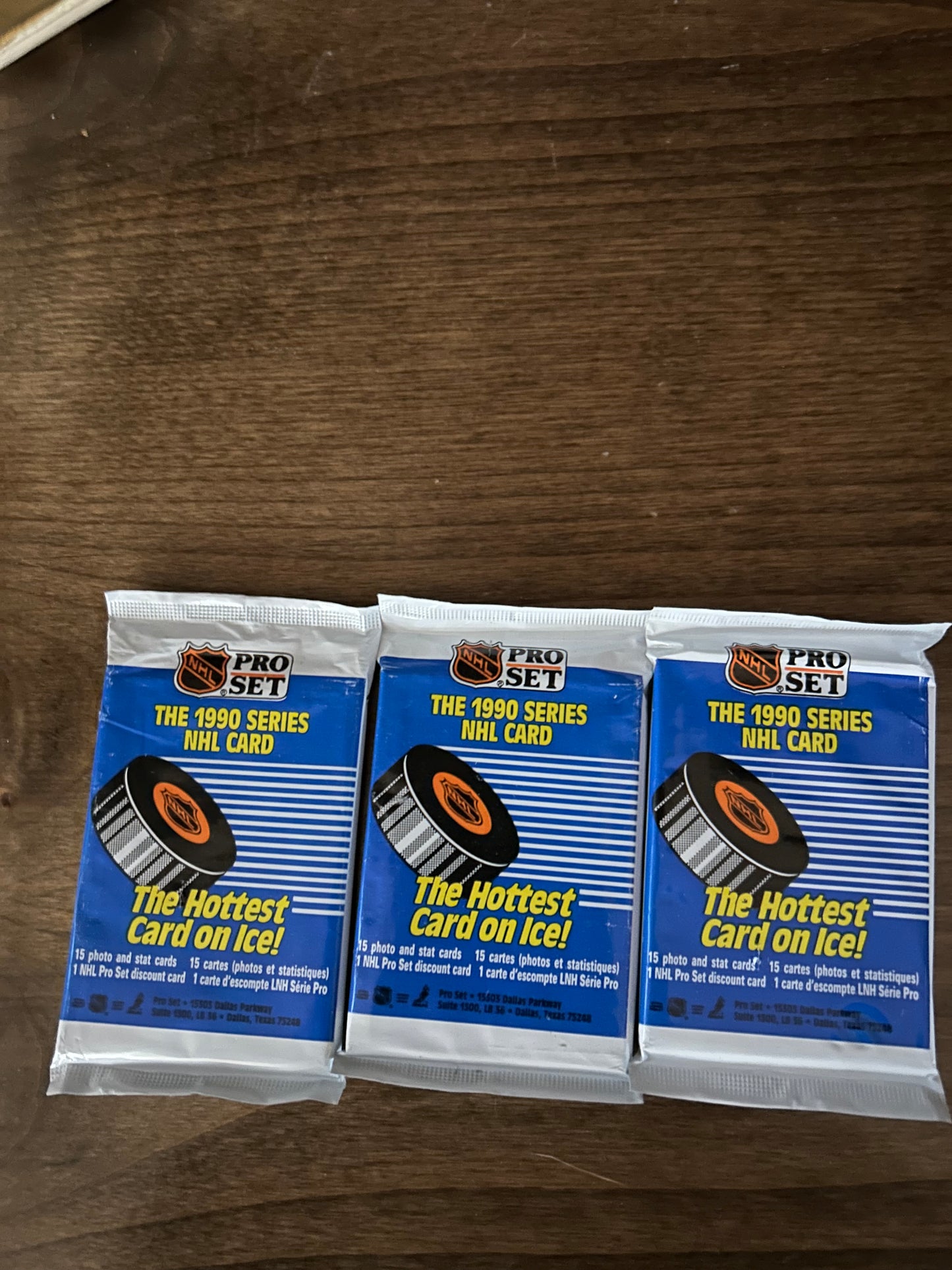 1990 Pro Set Hockey 3 Pack Lot.
