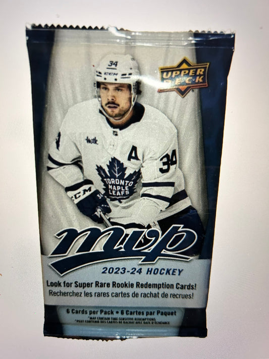 2023/24 Upper Deck MVP Hockey Hobby Packs ( 2 Pack Lot).