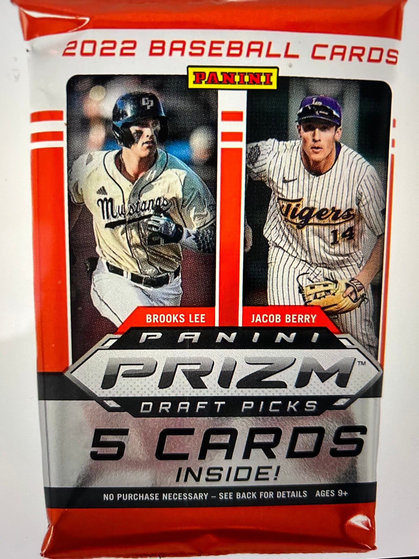 2022 Panini Prizm Draft Picks Baseball Pack. ( 1 Pack Lot).