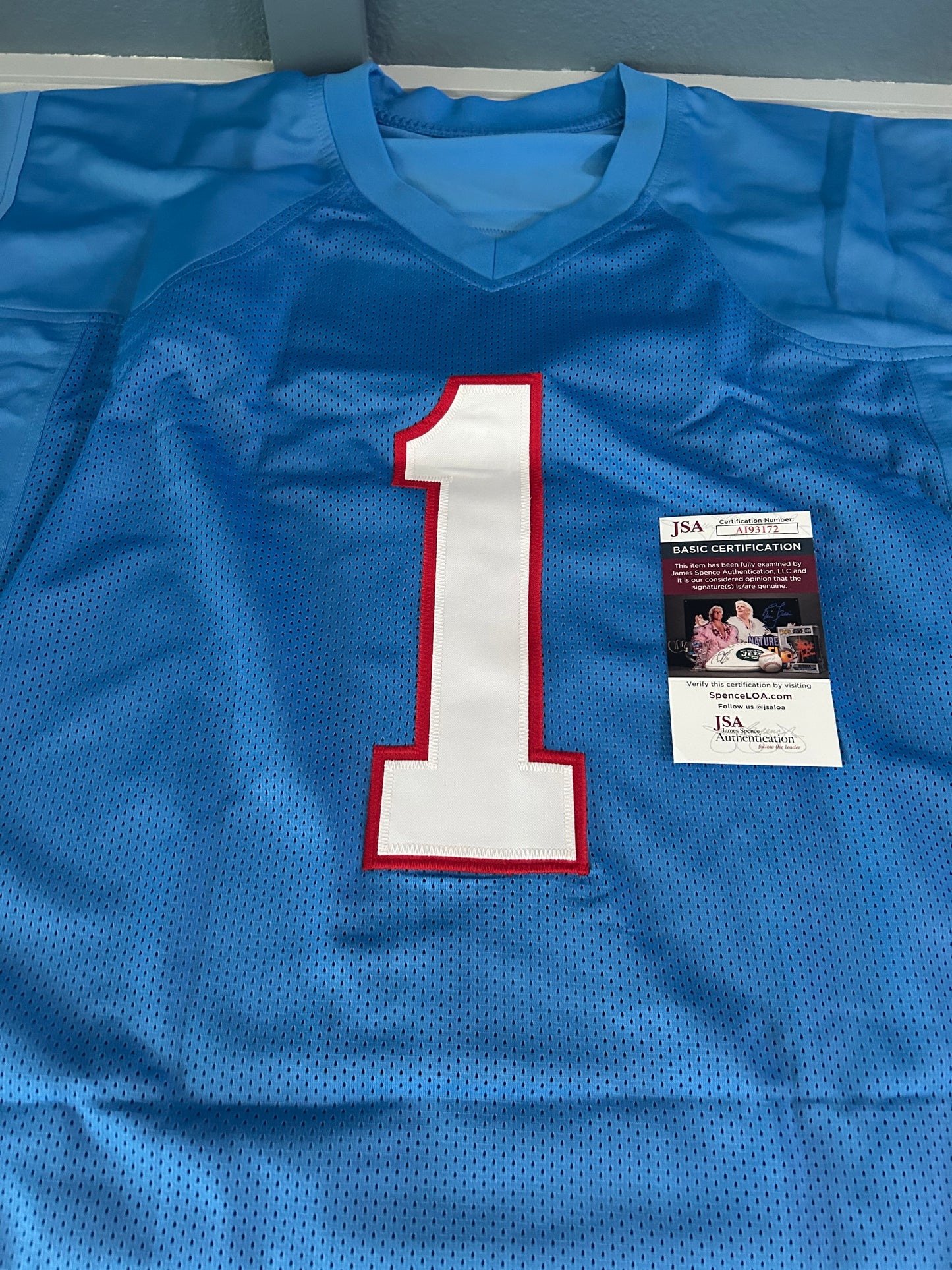 Warren Moon Signed Custom Autograph Football Jersey Houston Oilers JSA A193172