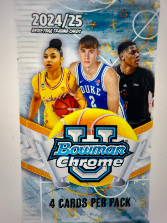2024/25 Bowman University Chrome Basketball Blaster Pack. ( 1 Pack Lot).