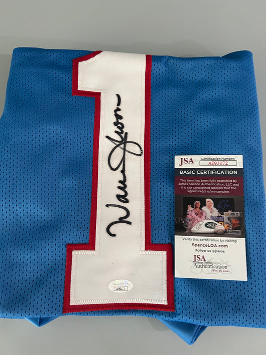 Warren Moon Signed Custom Autograph Football Jersey Houston Oilers JSA A193172