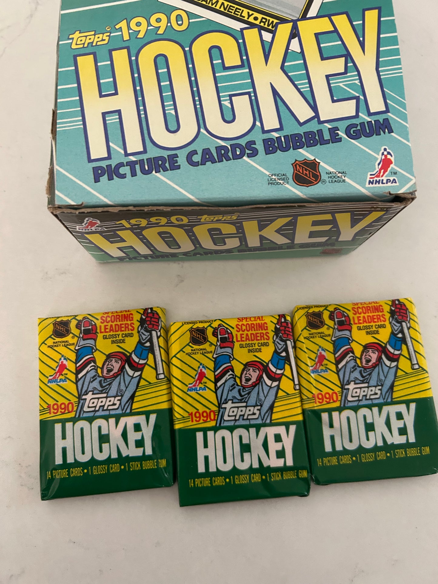 1990 Topps Hockey 3 Pack Lot