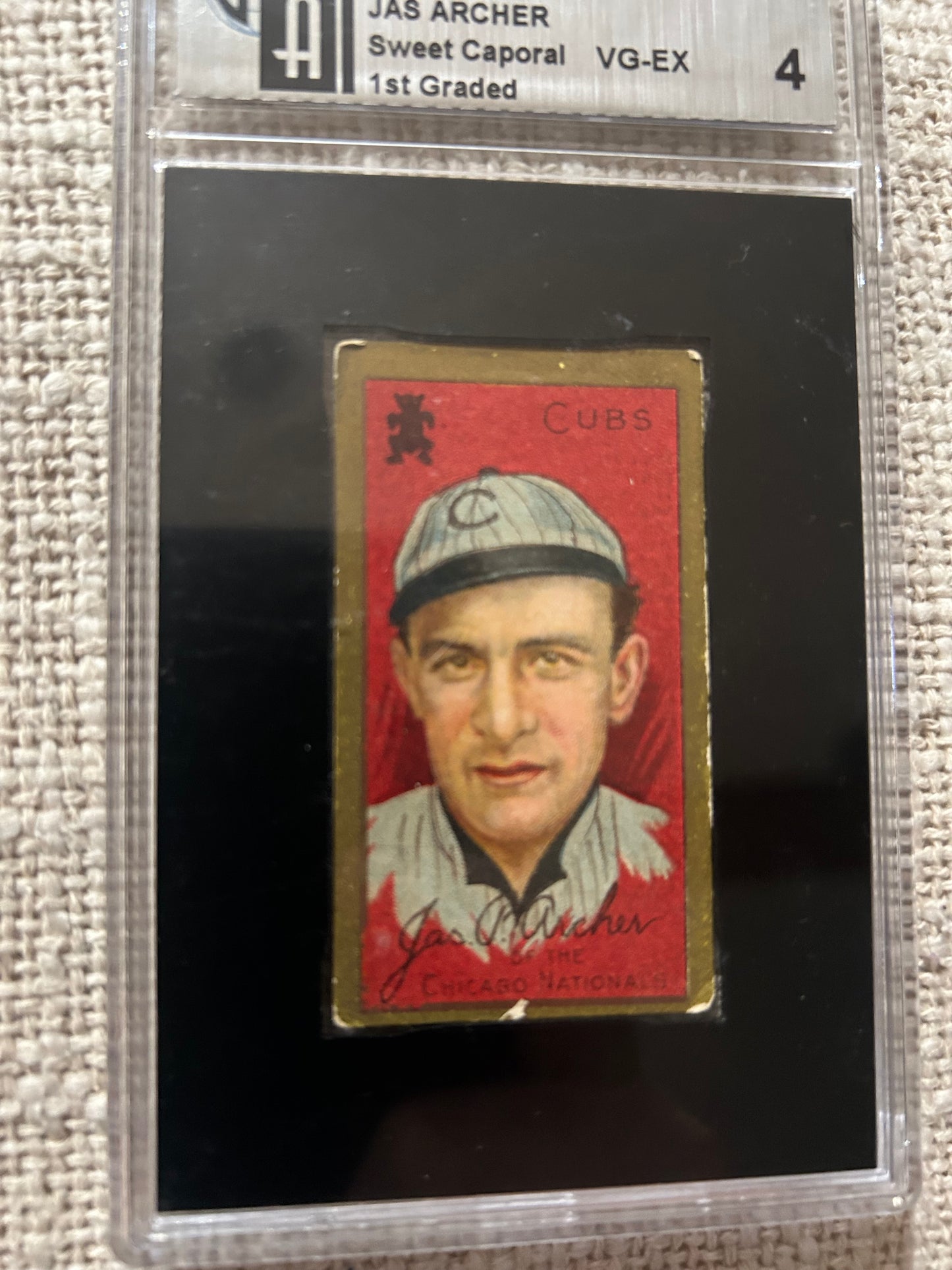 1911 T205 Gold Border Sweet Corporal Jas Archer Vintage Rare Vintage Graded Card
