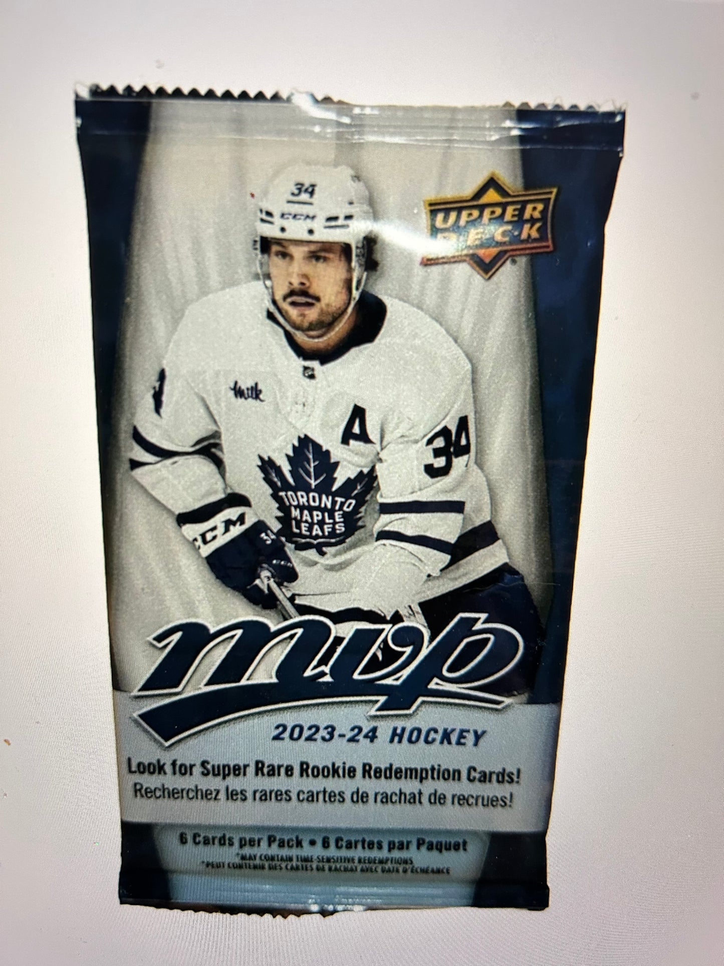 2023/24 Upper Deck MVP Hockey Hobby Packs ( 2 Pack Lot).