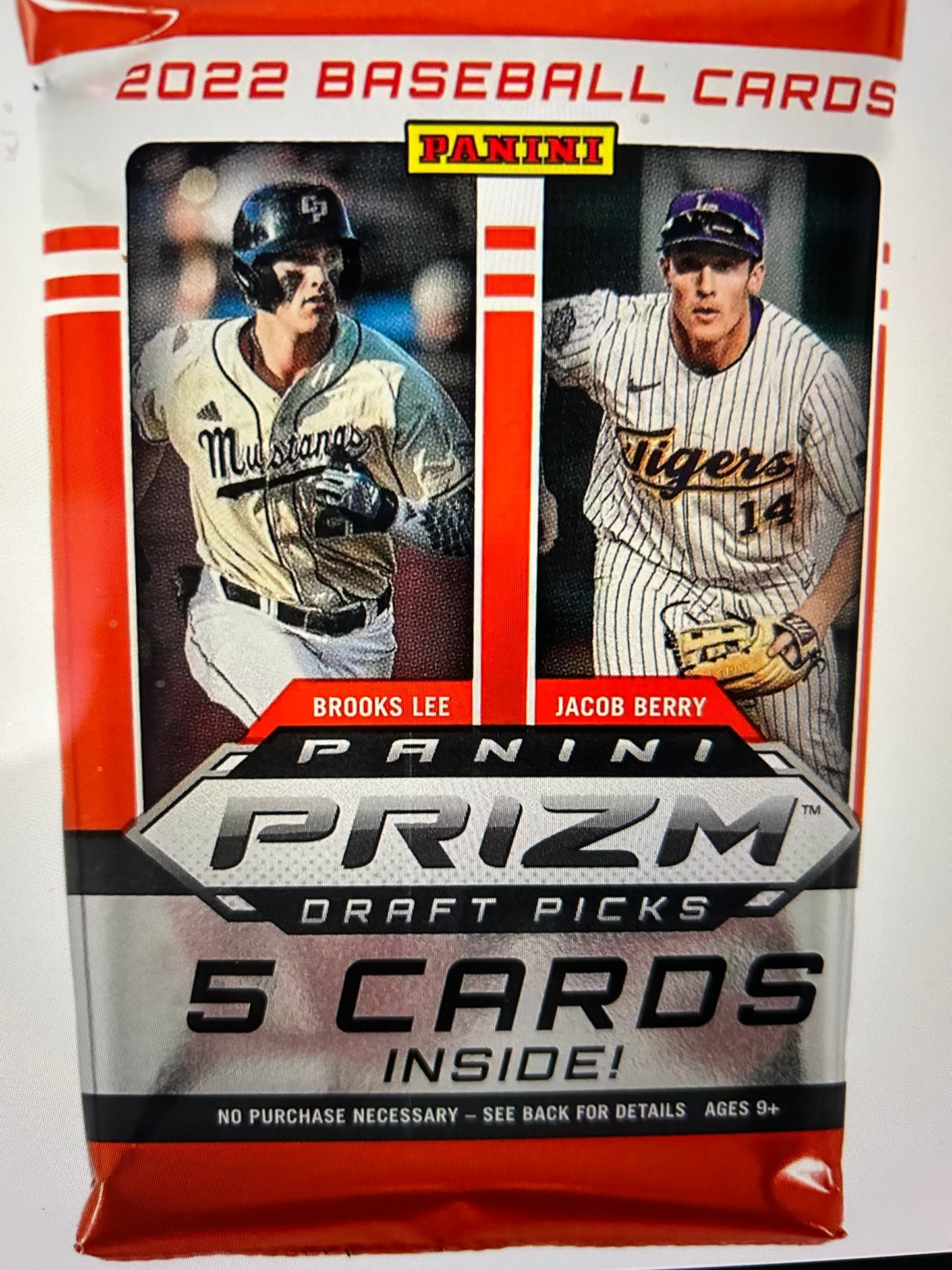 2022 Panini Prizm Draft Picks Baseball Pack. ( 1 Pack Lot).