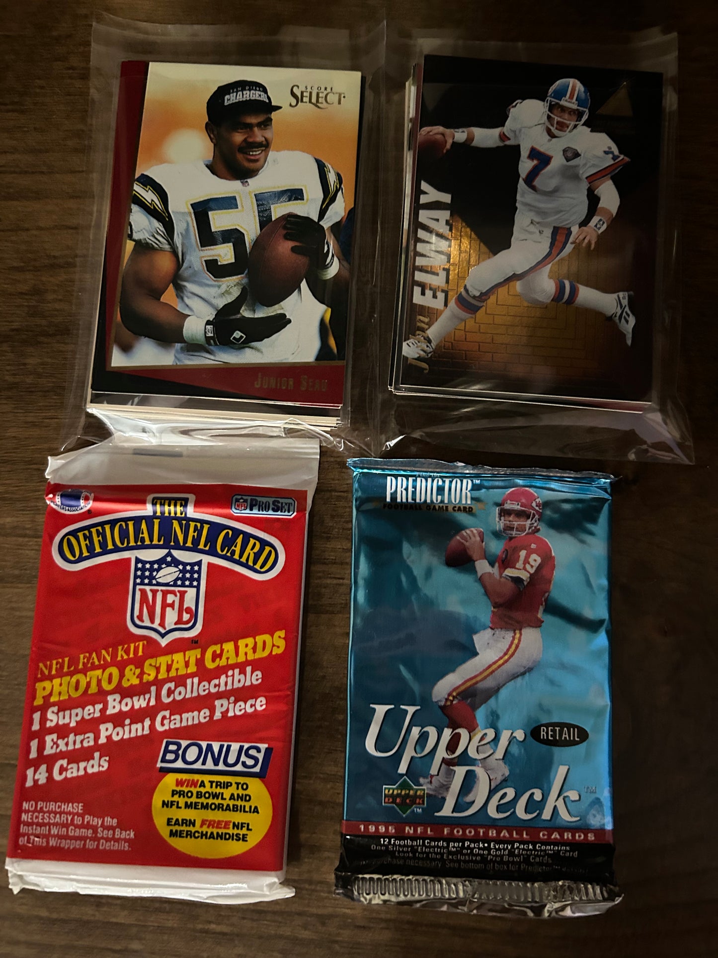 Football Vintage Pack ( 2 Pack Lot) plus 50 repacked cards from 1970s-present.