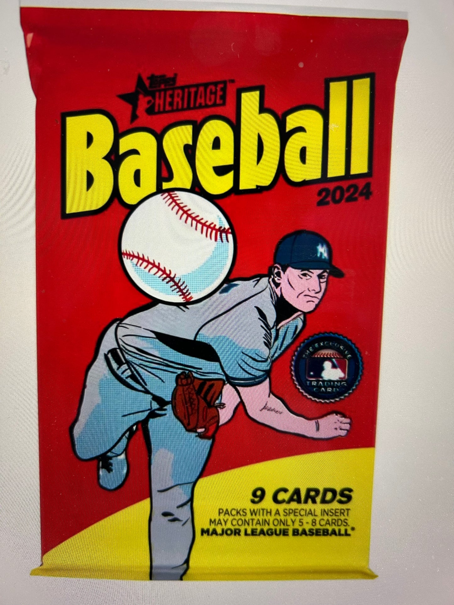 2024 Topps Heritage Baseball Hobby Pack. ( 1 Pack Lot ).