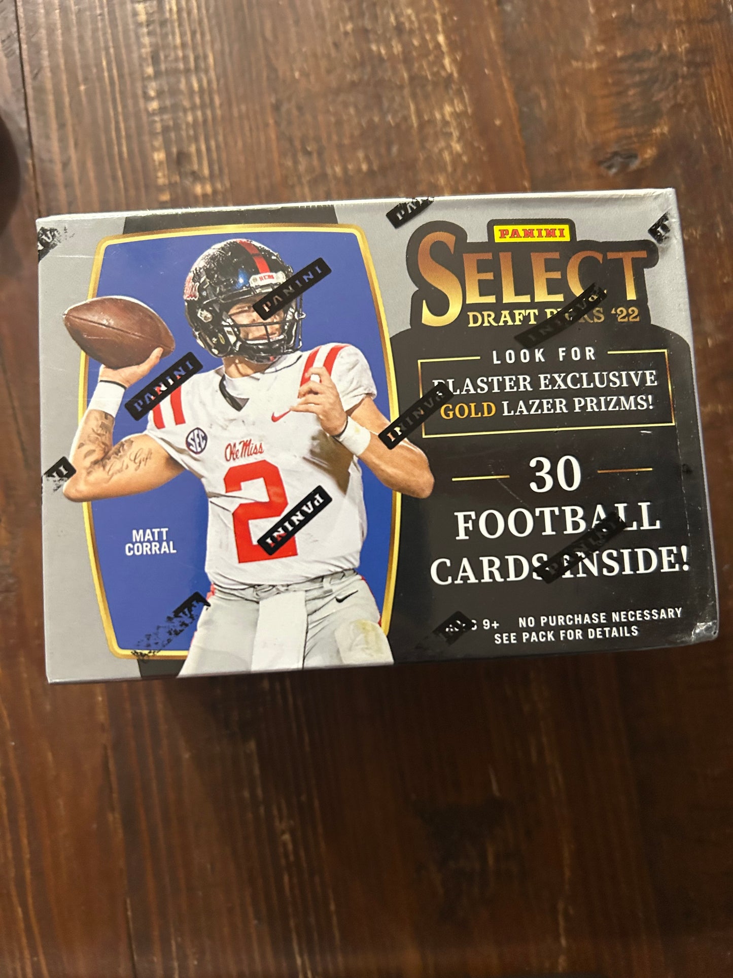 2022 Panini Select Draft Picks Football 6-Pack Blaster Box (Gold Lazer Prizms!)