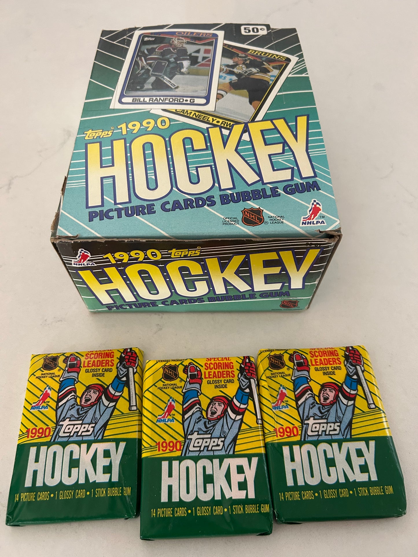 1990 Topps Hockey 3 Pack Lot