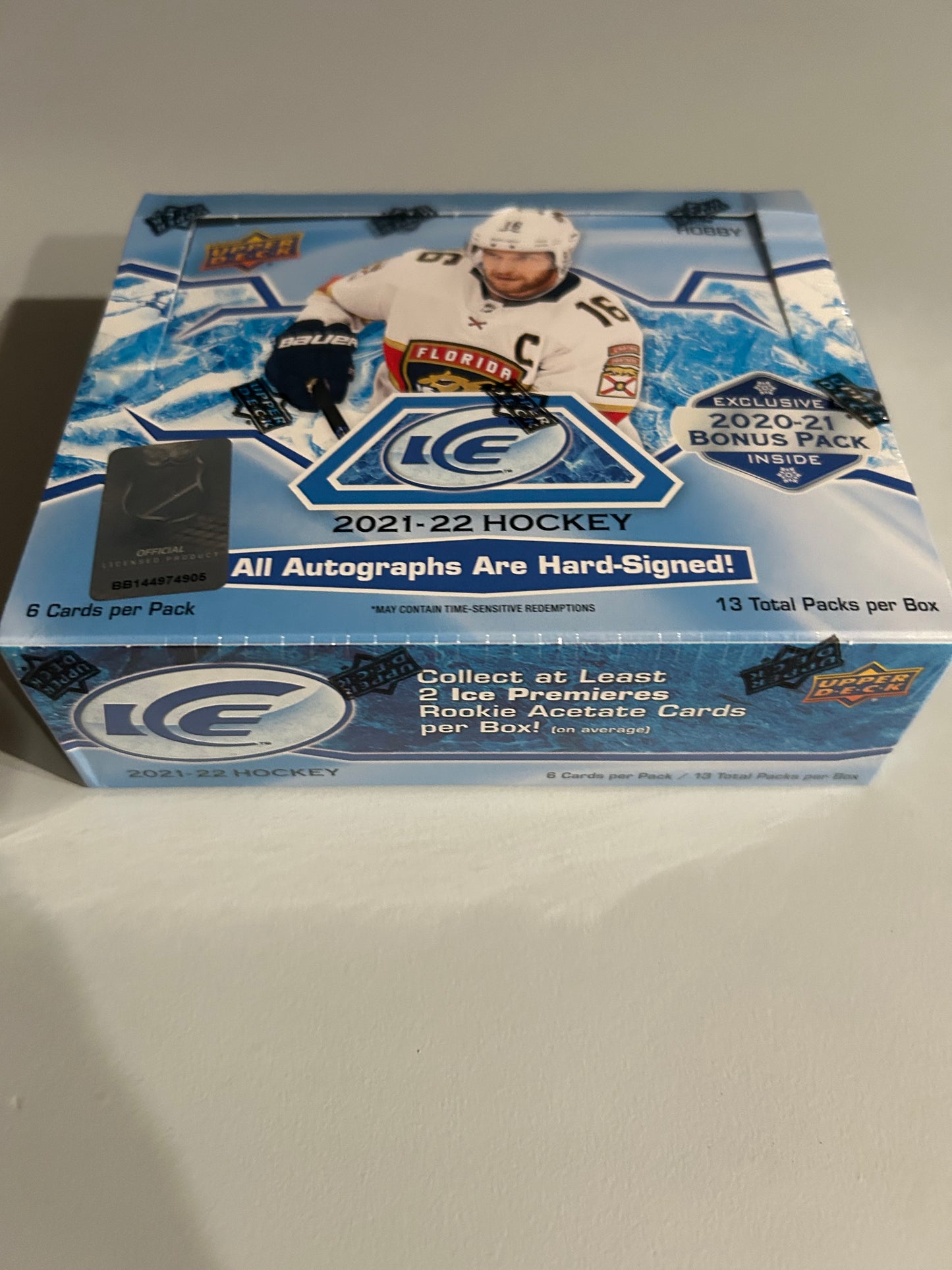 2021/22 Upper Deck Ice Hockey Hobby Box