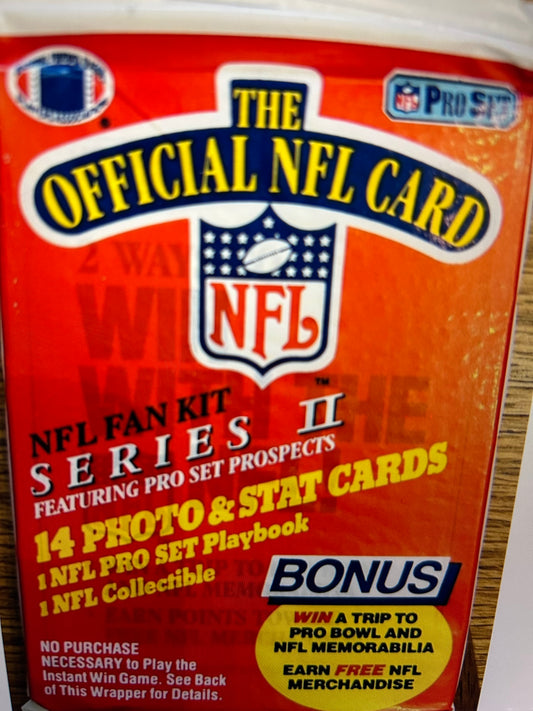 1989 Pro Set Series 2 Football Wax Pack ( 2 Pack Lot) Sander, Aikman, Thomas RC