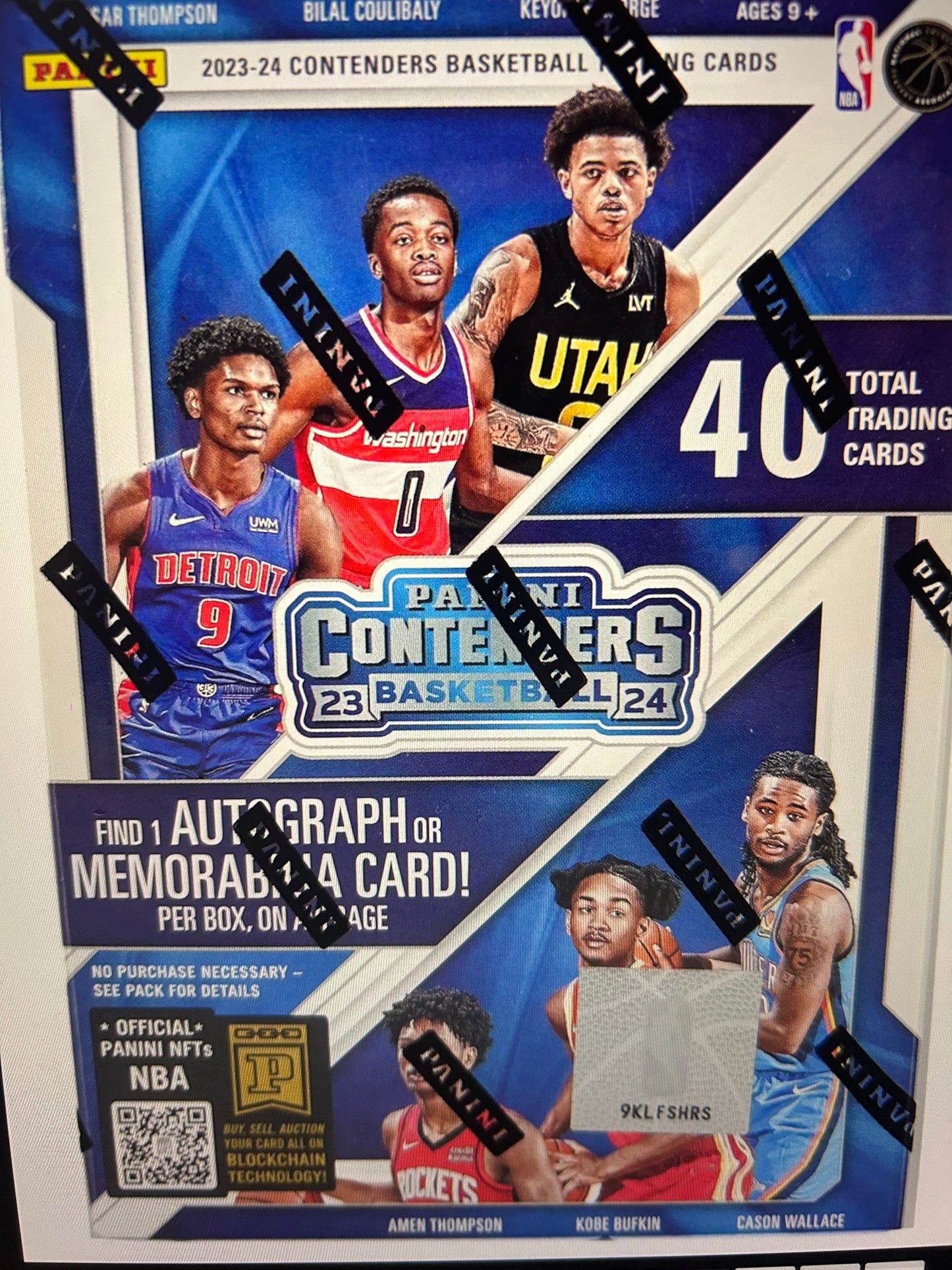 2023/24 Panini Contenders Basketball 5-Pack Blaster Box WEMBA RC