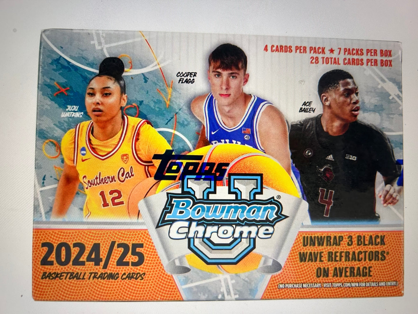 2024/25 Bowman University Chrome Basketball 7-Pack Blaster Box