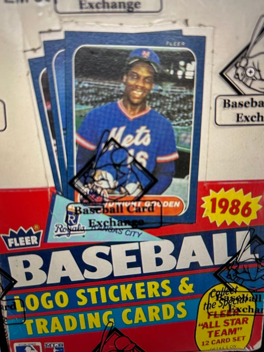 1986 Fleer Baseball Hobby Box. Canseco, Oniell, Fielder, Galarraga, Dykstra, Aguilera RC
