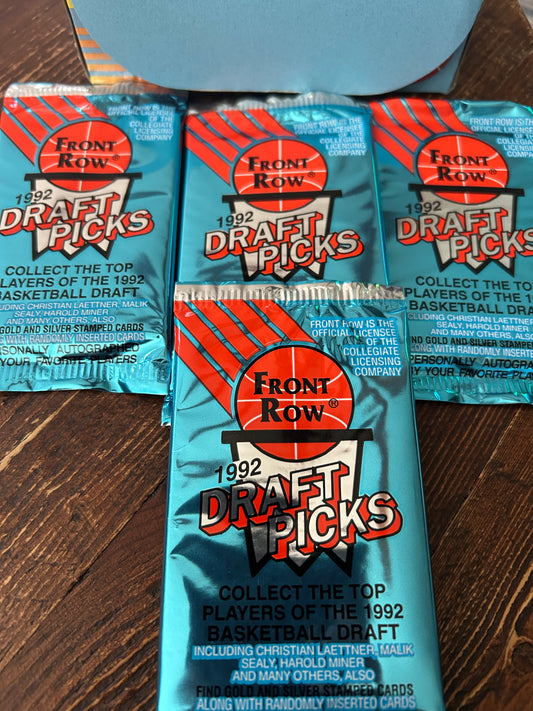 1992/93 Front Row Draft Picks Basketball Pack. ( 4 Pack Lot)