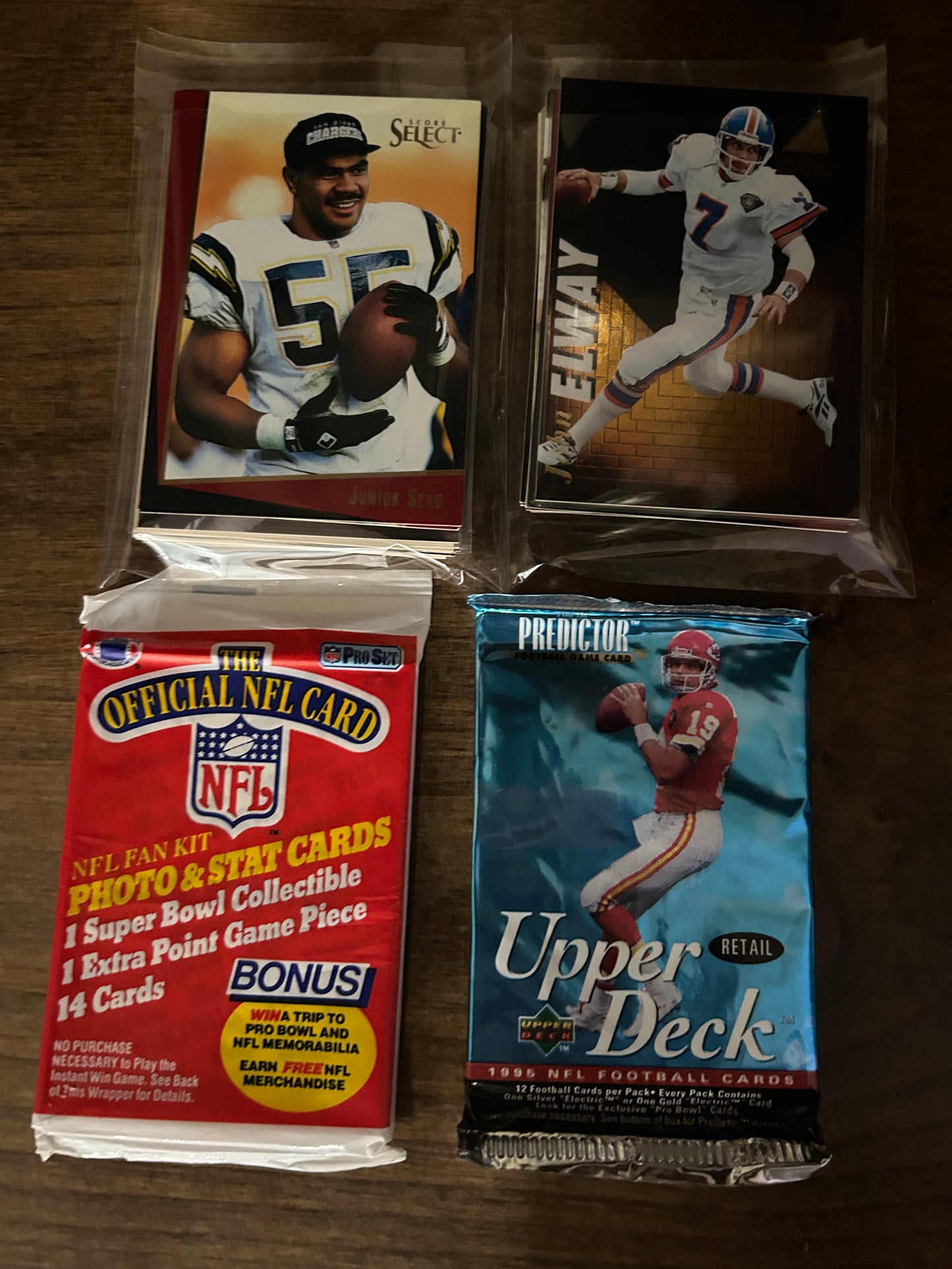 Football Vintage Pack ( 2 Pack Lot) plus 50 repacked cards from 1970s-present.