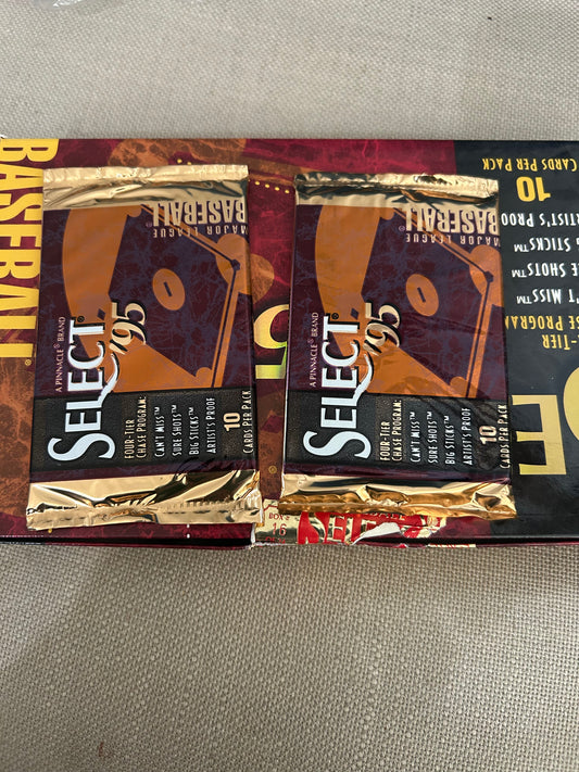 1995 Pinnacle Select Baseball Hobby Pack. ( 2 Pack Lot).
