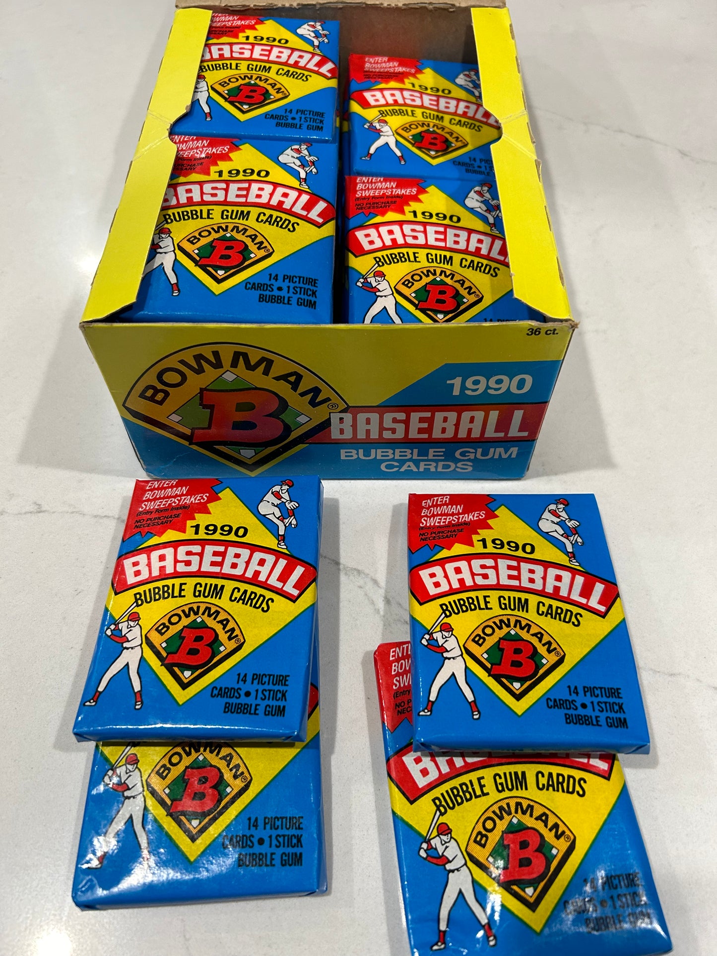 1990 Bowman Baseball 4 Pack Lot for sale