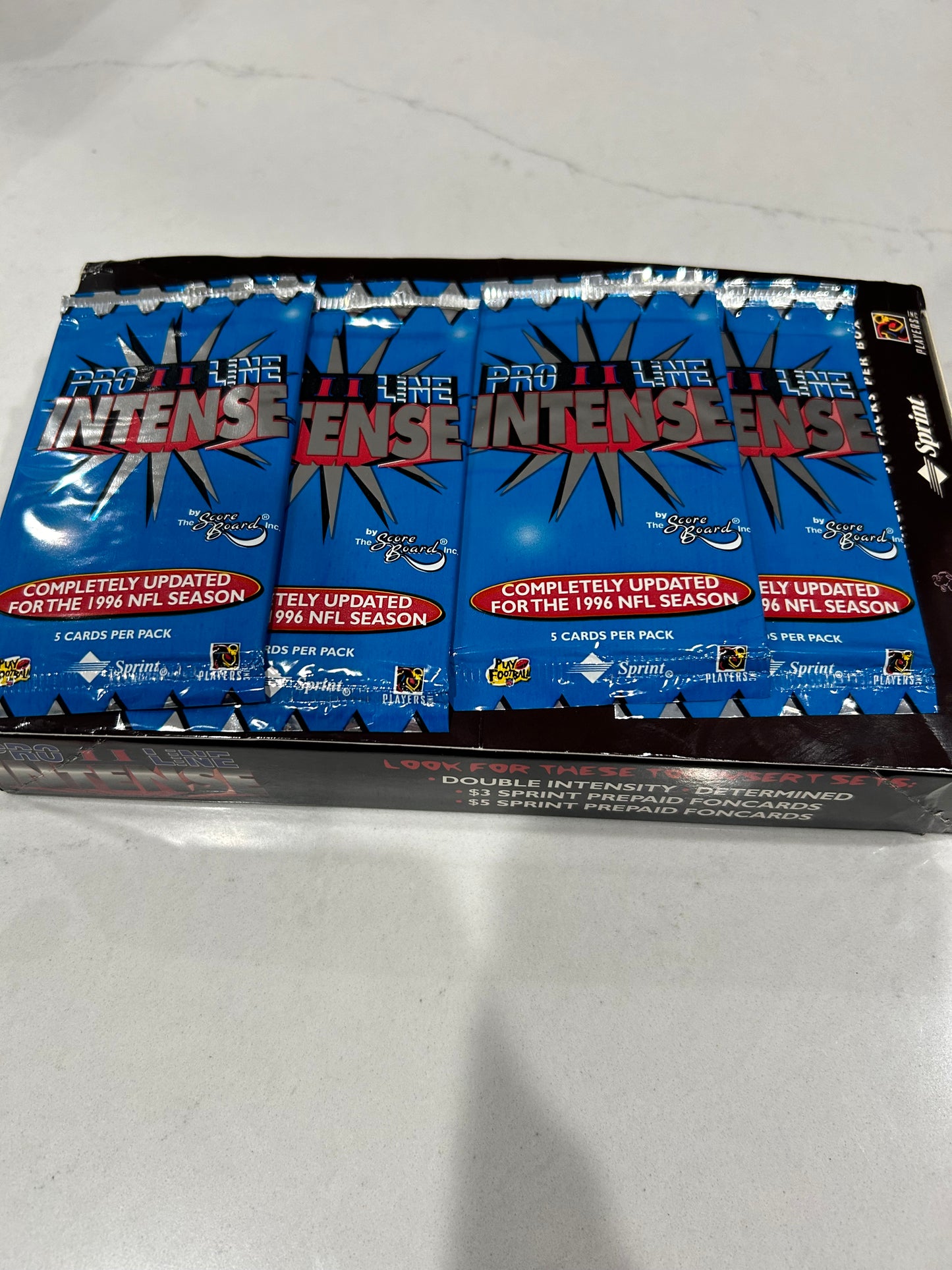 1996 Pro Line II Intense Football 4 Pack Lot For Sale
