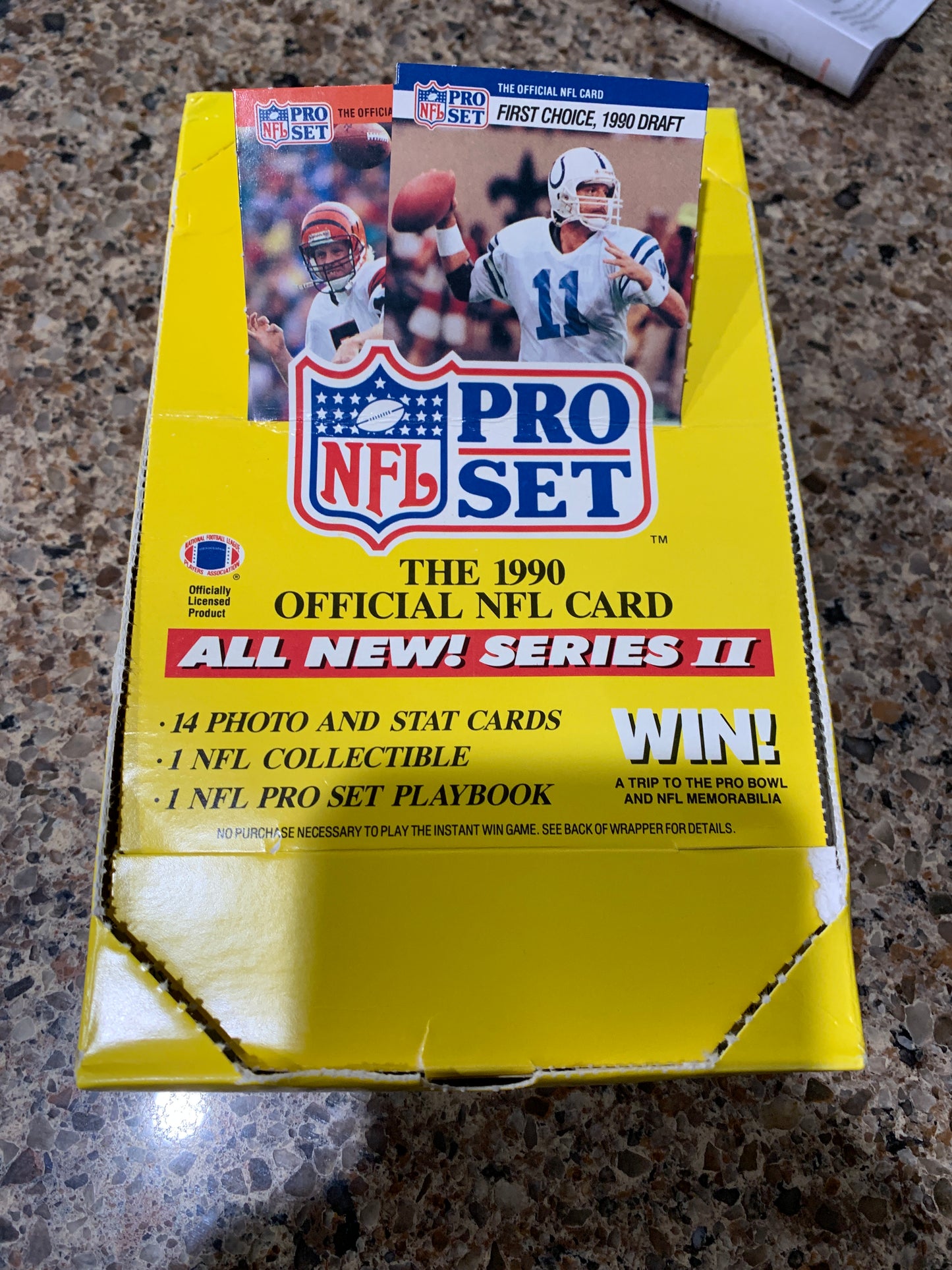 1990 Pro Set Series 2 Football Wax Pack lot of 5 packs