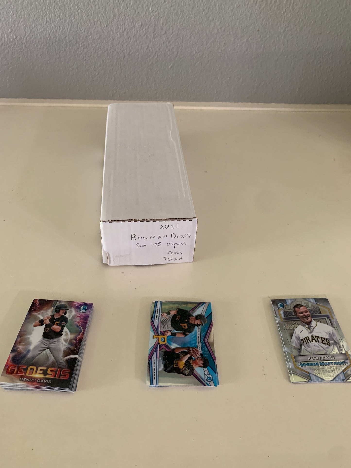 2021 Bowman Draft Baseball Paper and Chrome sets and three insert sets one of a kind collection