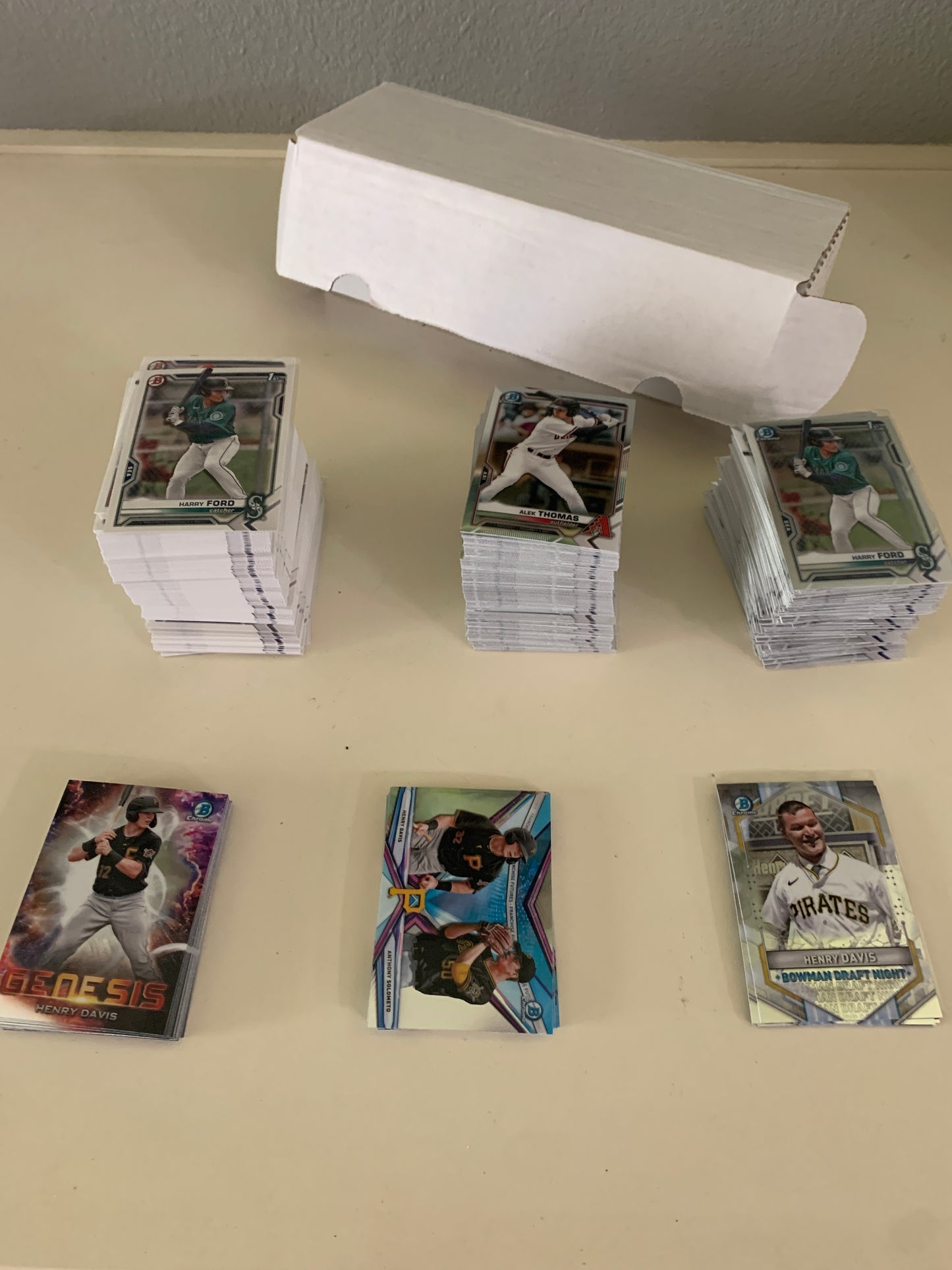 2021 Bowman Draft Baseball Paper and Chrome sets and three insert sets one of a kind collection