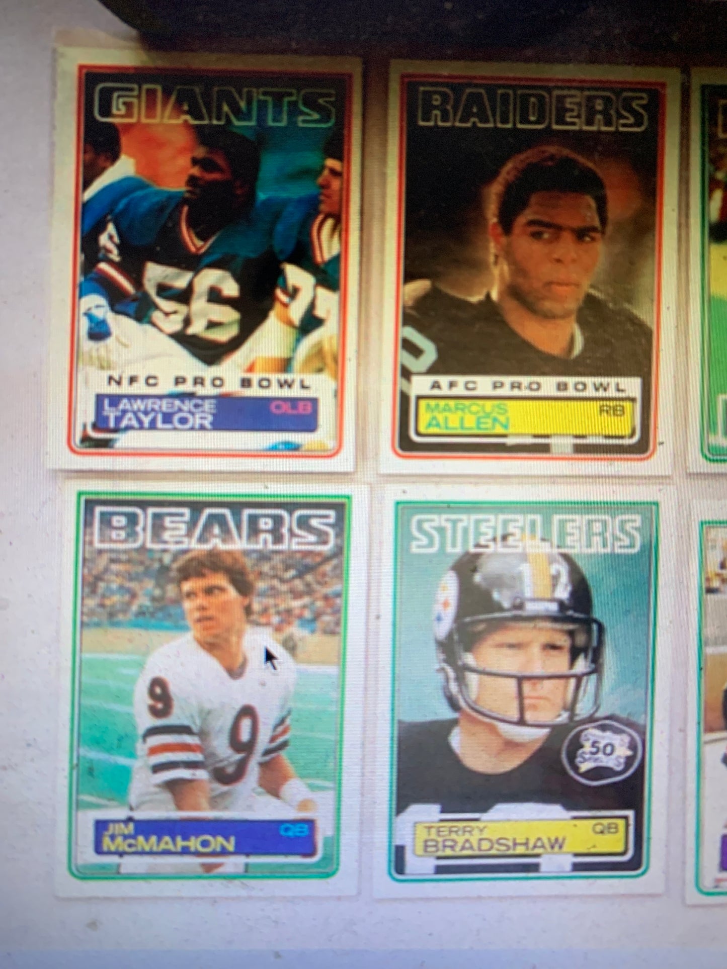 1983 Topps Football complete Hand Collected Singletary RC, McMahon RC, Riggs RC