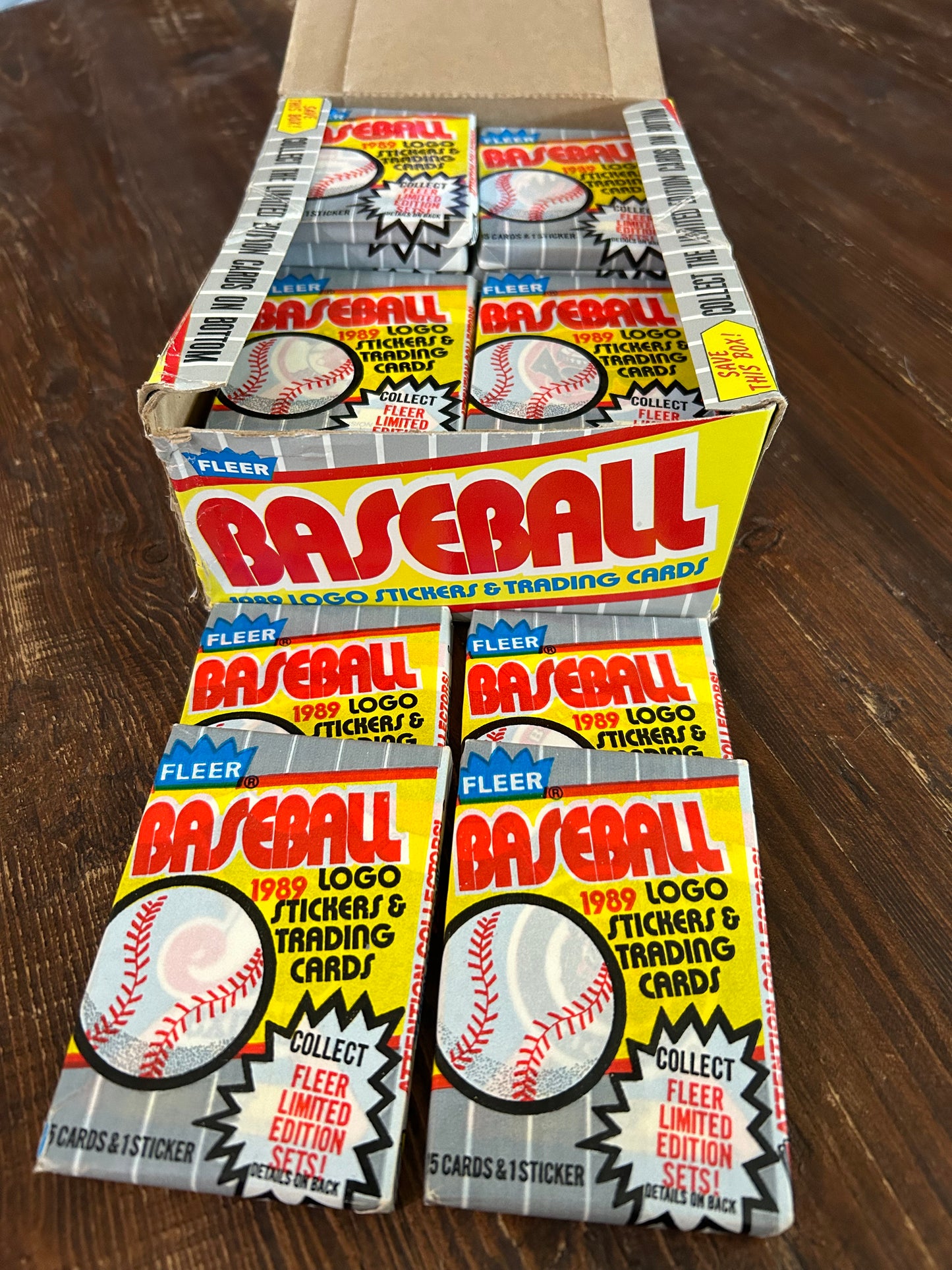 1989 Fleer Baseball 3 Pack Lot For Sale.