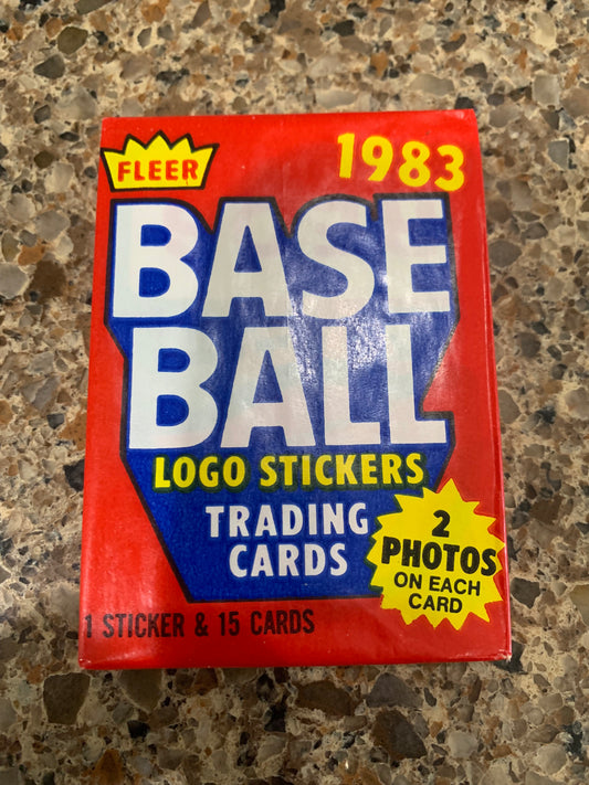 1983 baseball Single Vintage wax pack