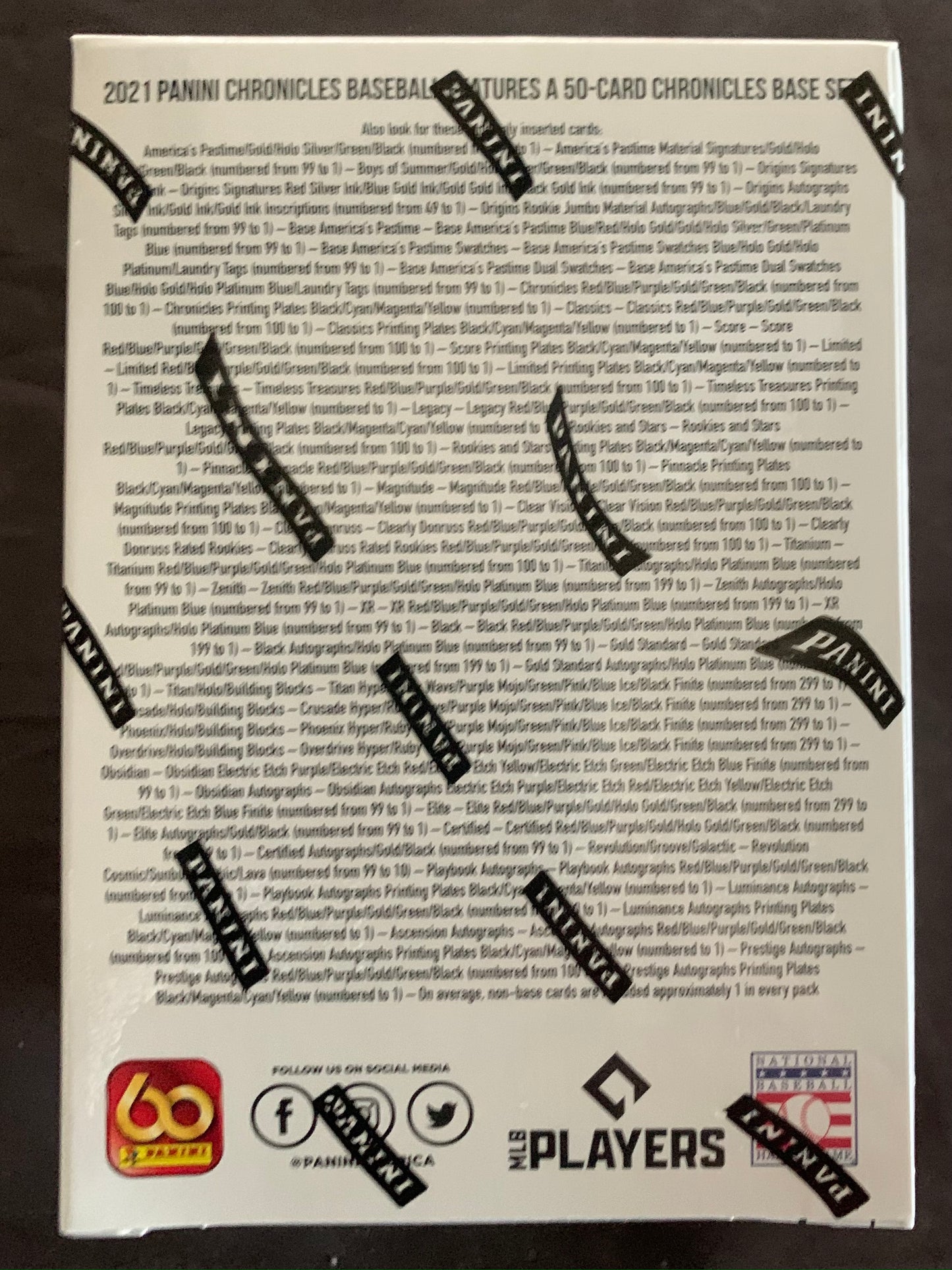2021 Panini Chronicles Baseball trading card blaster box