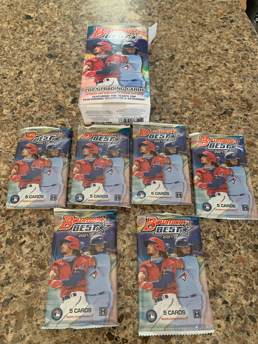 2021 Bowman's Best Baseball Hobby Pack - wander franco Auto RC?! this listing is for a single pack