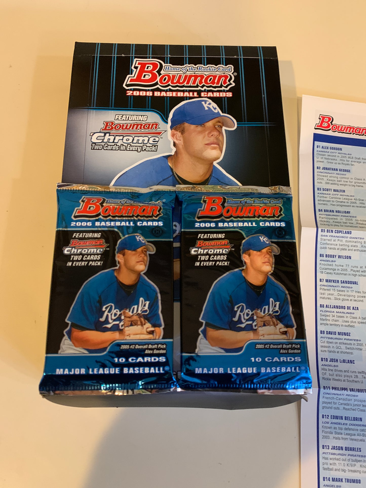 2006 Bowman Baseball Hobby Single Pack From a Freshly Opened Box