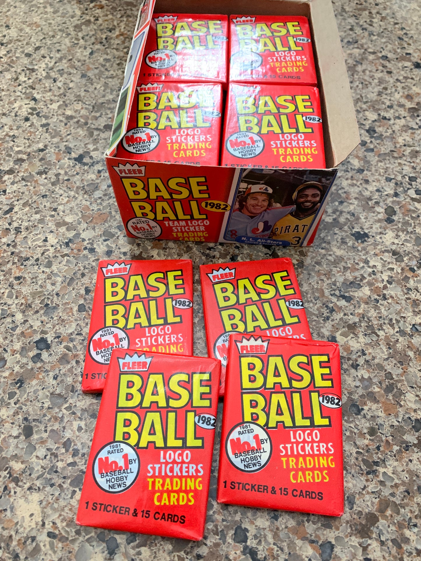 1982 fleer baseball cards Cal Ripken, Lee Smith, and Dave Stewart rc cards