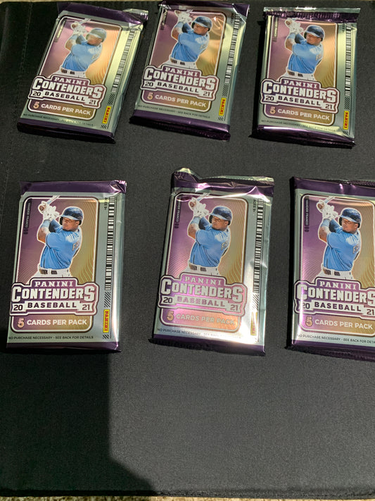 2021 Panini Contenders Baseball Single Blaster Pack 5 cards per pack