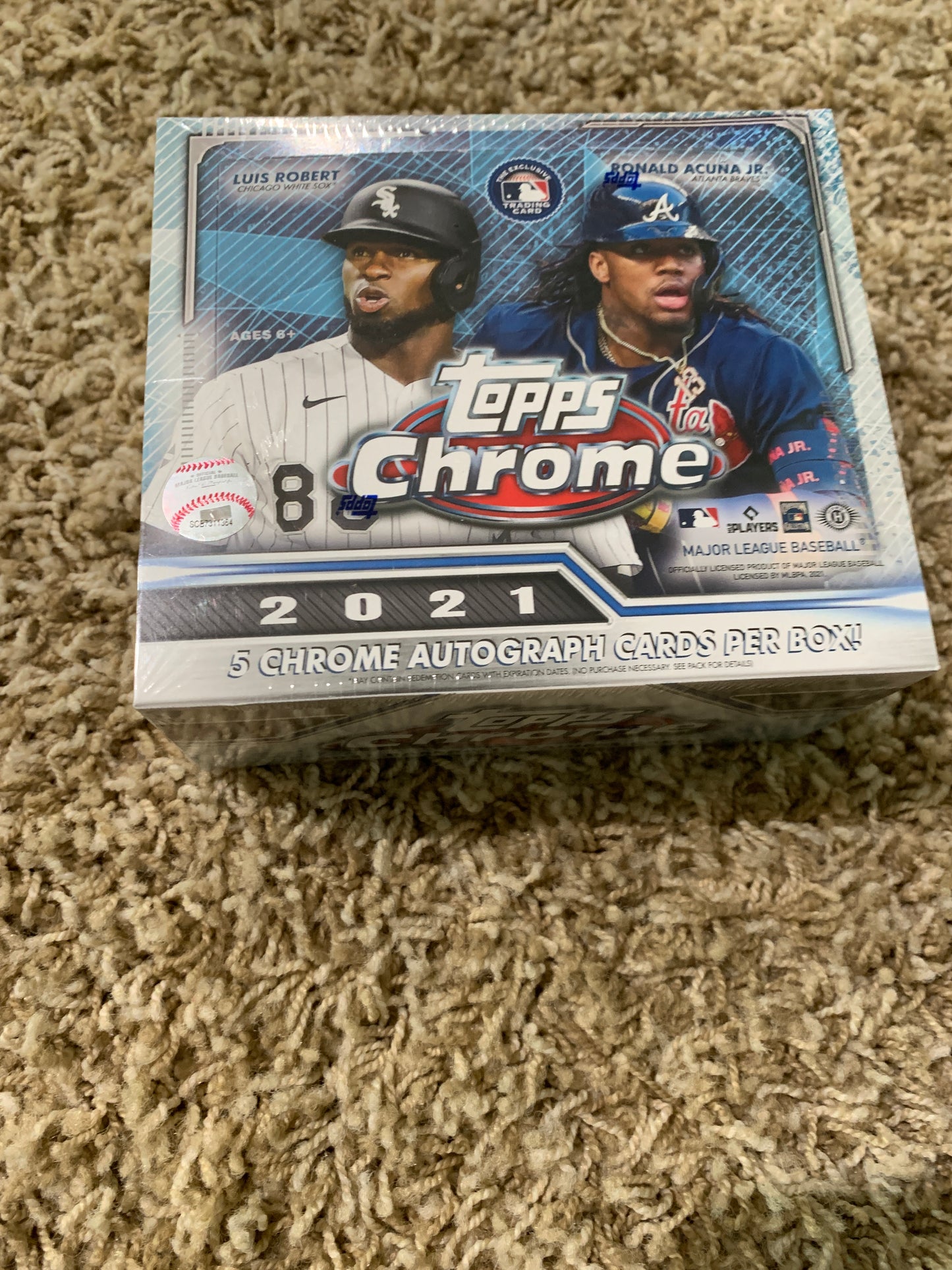 2021 Topps Chrome Baseball Sealed Unopened HTA Jumbo Hobby Box w/ 5 AUTOs